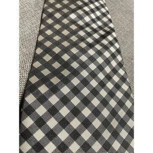 Thomas Nash 100% Silk Necktie Black and White Check